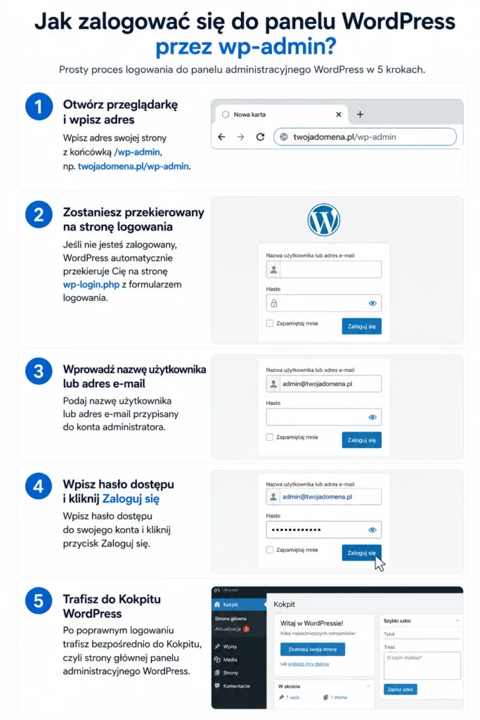 jak zalgować się do panelu wordpress