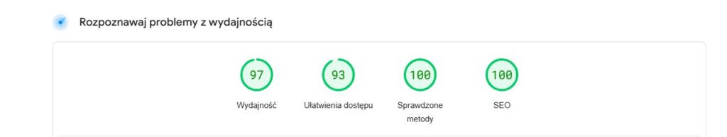 sprawdzenei wydajnosci pagespeed