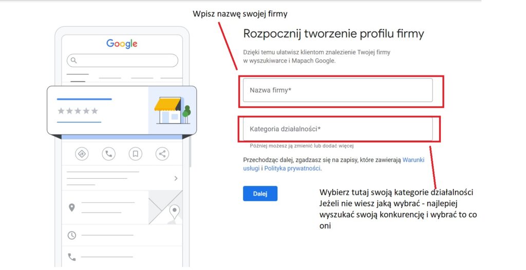 poradnik jak zalozyc wizytowke google
