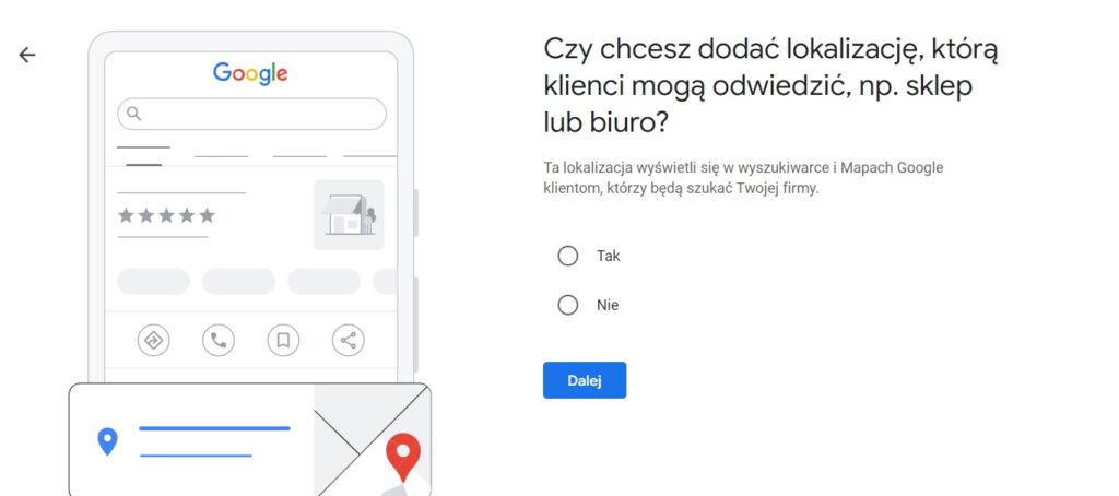 lokalizacja firmy na google maps