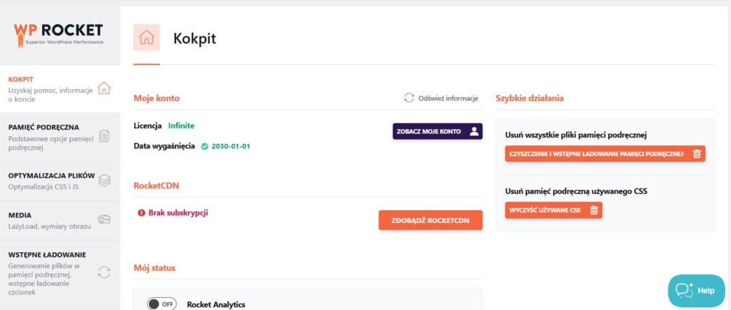 wp-rocket wtyczka do optymalizacji strony